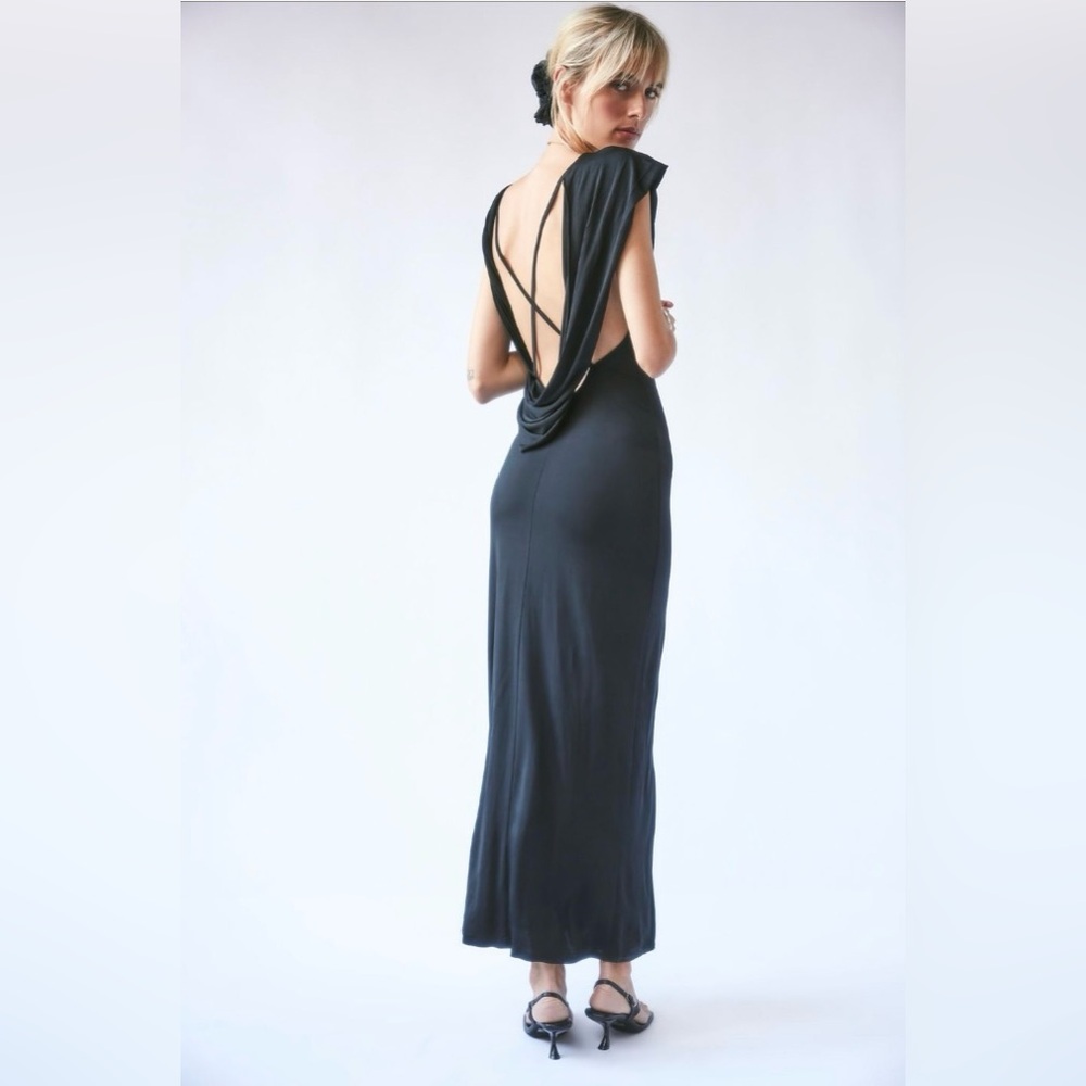 NWT Free People Roxanne Maxi dress in black - L